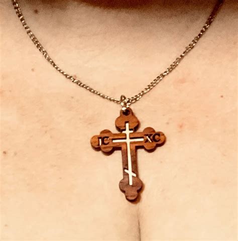 Orthodox Solid Wood Cross Pendant - Etsy