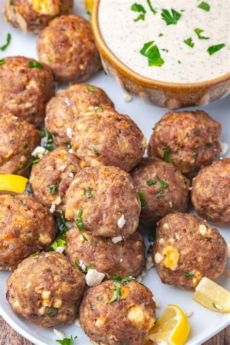 Turkey Feta Meatballs - Love Bakes Good Cakes