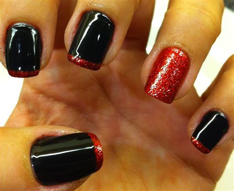 Nail Designs Black Red at Joy Herman blog