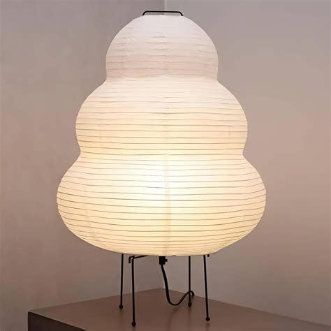 Orren Ellis Japandi Paper Lantern Floor Lamp - Mid-Century Design With ...