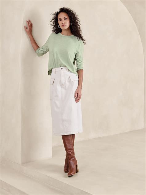 Slub Cropped T-Shirt | Banana Republic