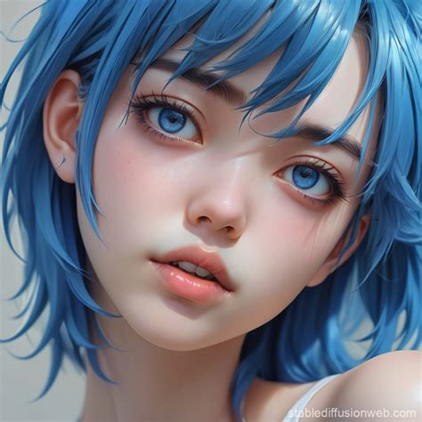 Realistic Anime 3D Female Portrait | Stable Diffusion Online