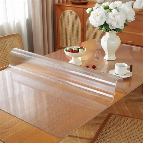 OstepDecor 1.5mm Thick Frosted Table Protector, 42 x 64 Inch Dining ...