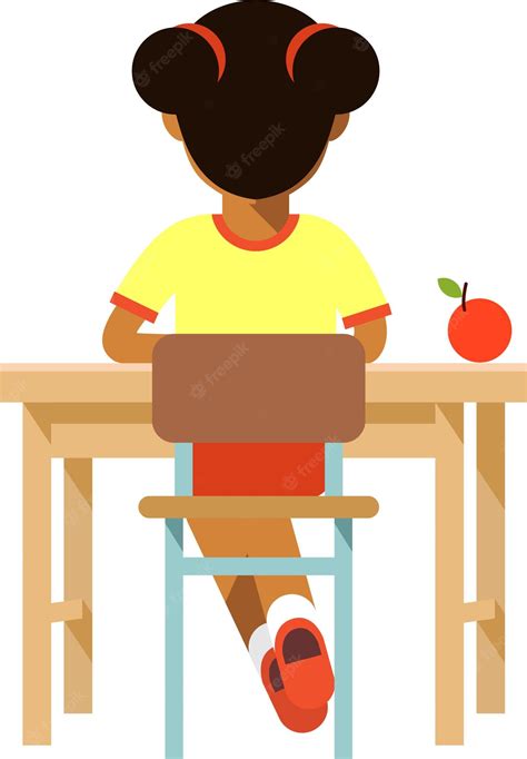 student sitting at desk #3426338 | Clipart Library