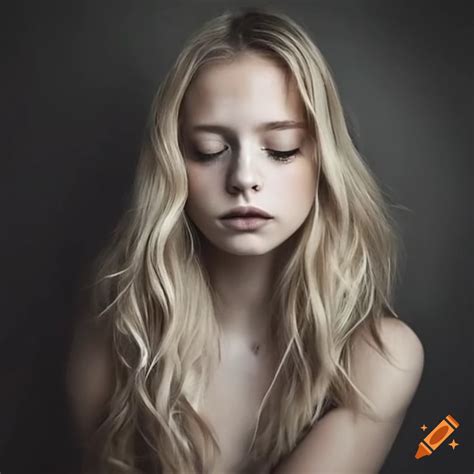 Image of a petite blonde with insomnia on Craiyon