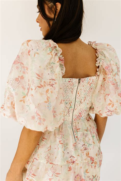 scout puff sleeve dress // spring floral *zoco exclusive* - shop zoco