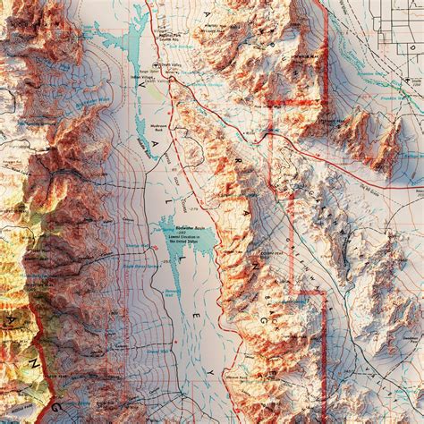Vintage Death Valley Relief Map (1977) | Muir Way