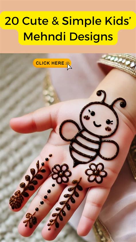 20 Simple and Cute Mehndi Designs for Kids – Easy & Adorable Ideas! in ...