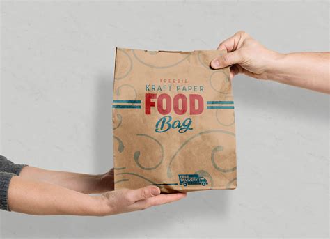 Free Disposable Kraft Paper Food Bag Mockup PSD - Good Mockups