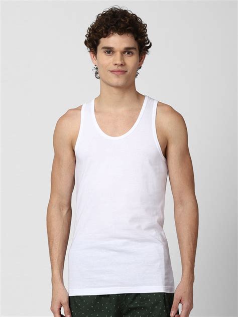 Buy Peter England Men's White Solid Innerwear Vests - Innerwear Vests ...