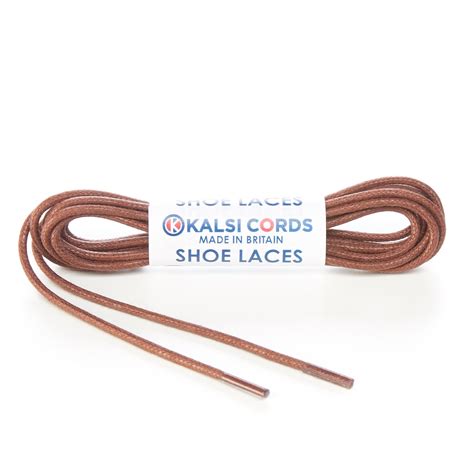 Dark Brown 2mm Thin Fine Round Waxed Shoe Laces - by Kalsi Cords