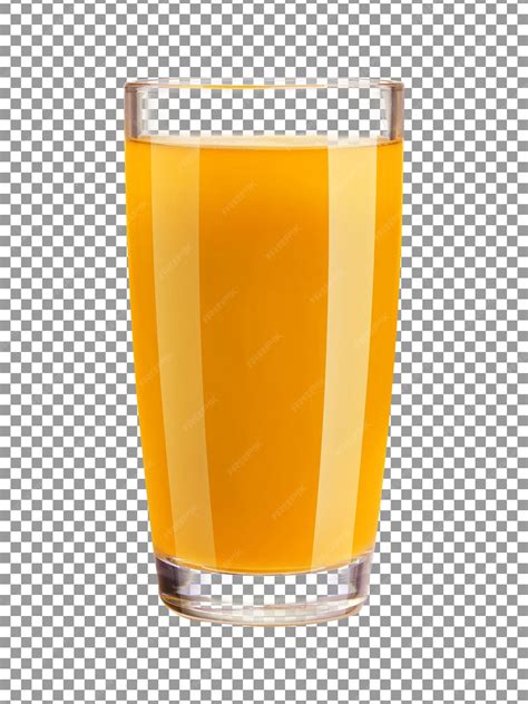 Premium PSD | Fresh orange juice in glass isolated on transparent ...