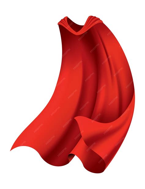 Premium Vector | Superhero red cape in front view Scarlet fabric silk ...