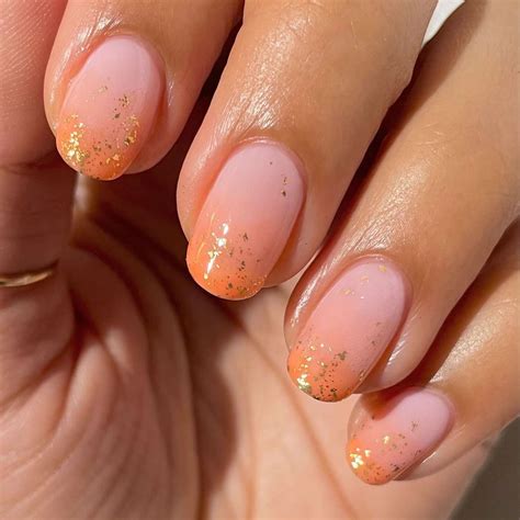 Coral And Turquoise Ombre Nails