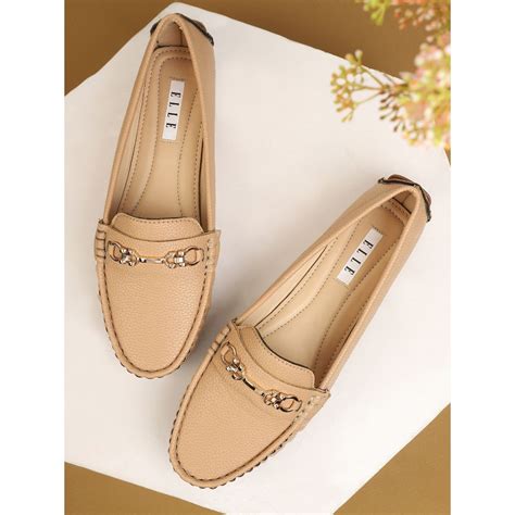 Buy ELLE Beige Women Slip On Loafers Online