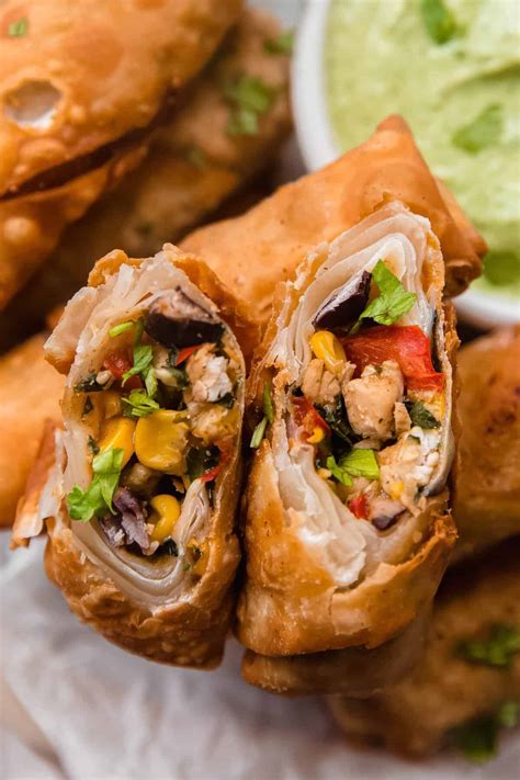 Southwestern Egg Rolls with Avocado Sauce Recipe | Little Spice Jar