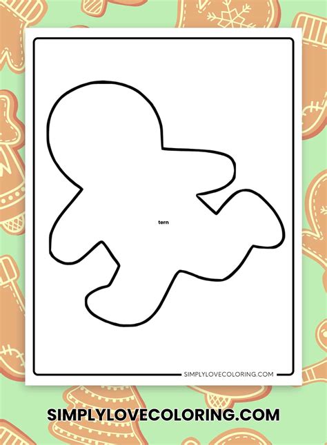 Gingerbread Man Templates (Free PDF Printables) - Simply Love Coloring