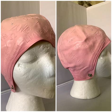 Rare Vintage 50s Pink Teenage Slang Rubber Swim Cap R… - Gem