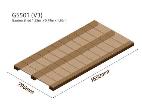 Garden Shed Wooden Floor Kit 1.55m x 0.79m - Flooring - Steel - Garden ...