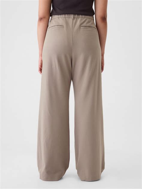 365 High Rise Brushed Twill Pleated Trousers | Gap