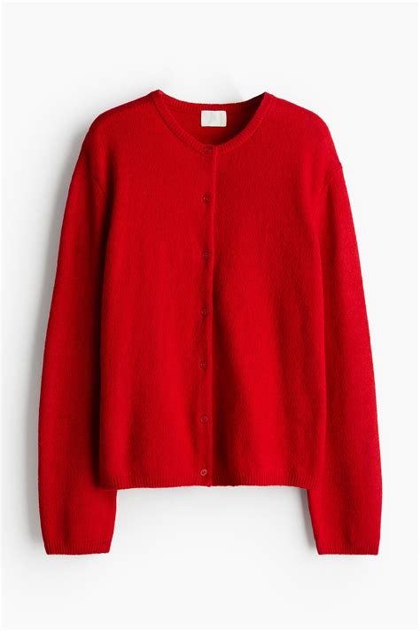 Loose-Fit Cardigan - Red - Ladies | H&M US