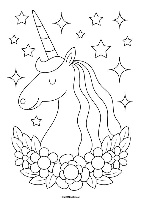 Fun and Free Unicorn Coloring Pages For Kids - MOMtivational