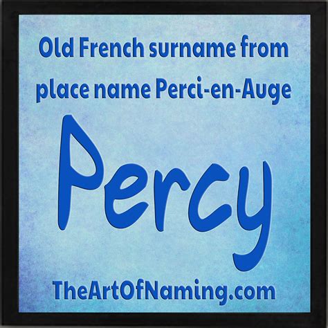 The Art of Naming: Percy