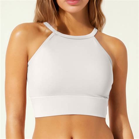 TYGHBN Women Swim Bikini Top High Neck Bathing Suit Top Swimwear Bikini ...