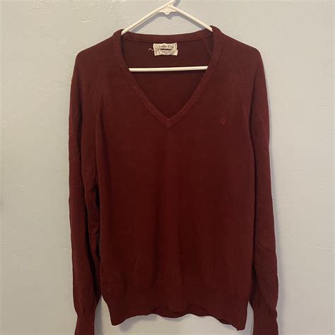 Dior Men's Red Jumper | Depop