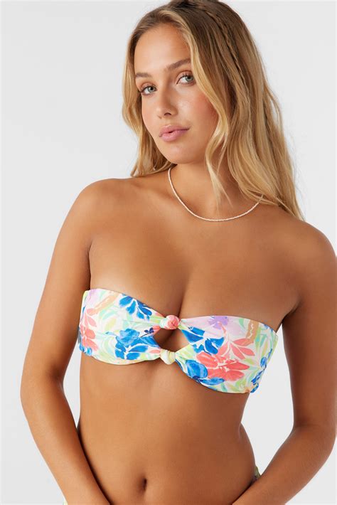 Bella Tropical Skye Bandeau Top - Vanilla | O'Neill