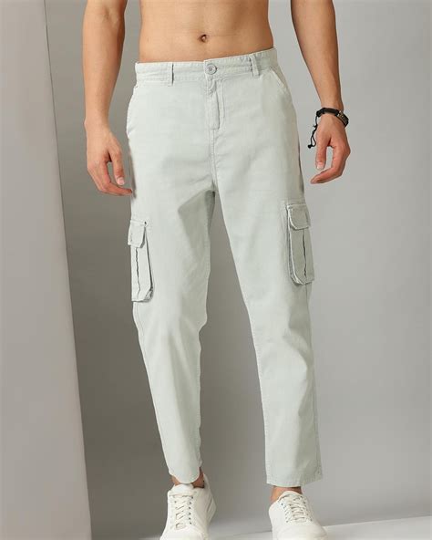 Buy Men's Grey Relaxed Fit Cargo Trousers Online at Bewakoof