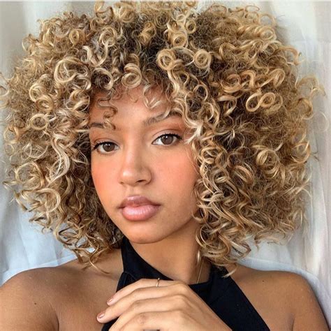 Blonde Curly Hair Natural, Honey Blonde Hair, Blonde Curls, Colored ...