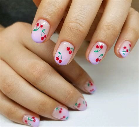 Cherries Nail Art at Arthur Snipes blog