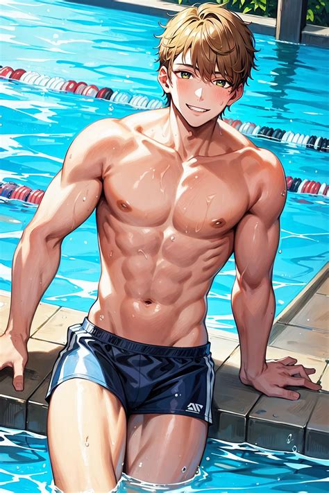 Handsome Anime Guys, Shirtless Anime Boys, Surfer Boys, Animated Man ...