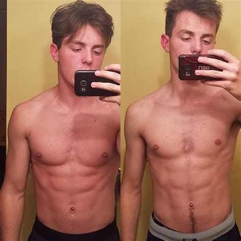 6'1" 150lbs - 185lbs in about a year. Left picture is the after. Right ...