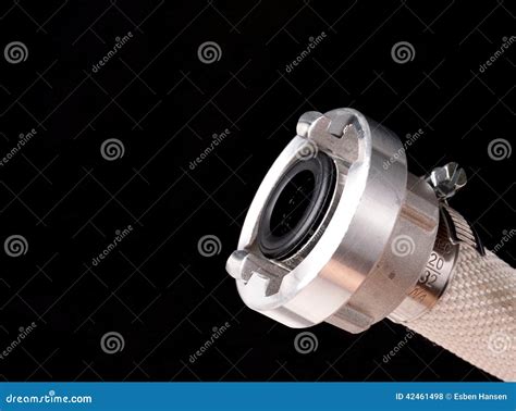 Water hose with couplings stock photo. Image of fittings - 42461498