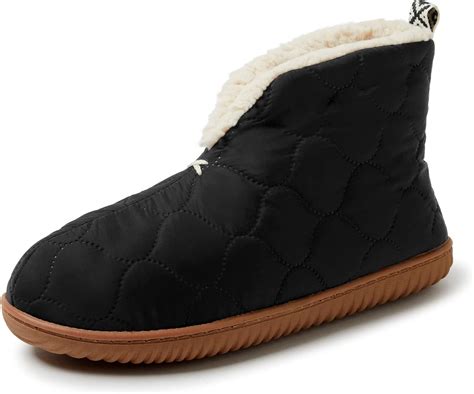 Amazon.com | Dearfoams Women's Indoor/Outdoor Warm Up Bootie Slipper ...