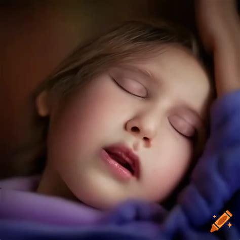 Sleeping child with open mouth on Craiyon