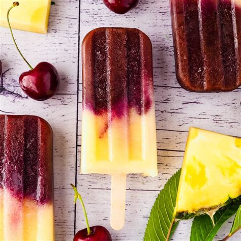 Pineapple Cherry Popsicles - Keep Calm And Eat Ice Cream