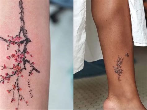 Simple Flower Outlines Tattoo