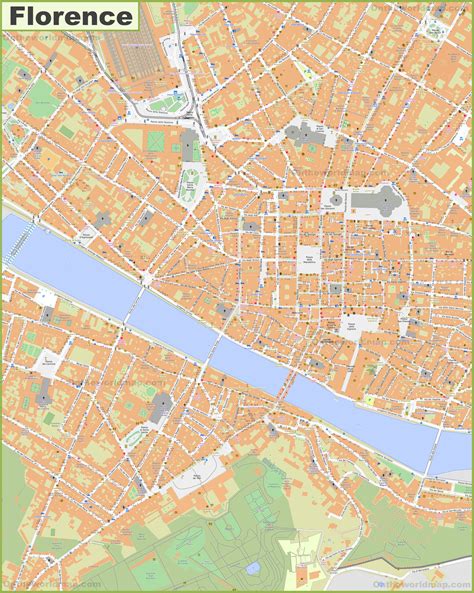 Printable Map Of Florence Italy