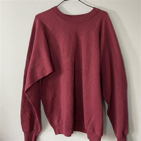 Vintage 90s fruit of the loom plain jumper Size... - Depop