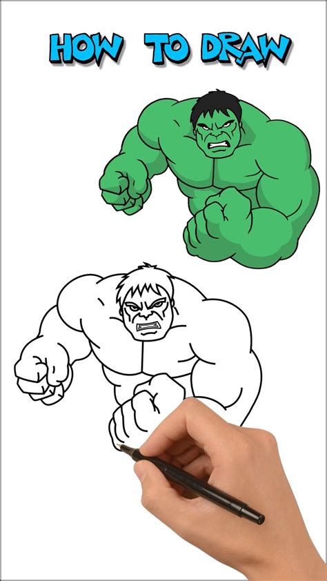 How to draw hulk step by step drawing tutorials – Artofit