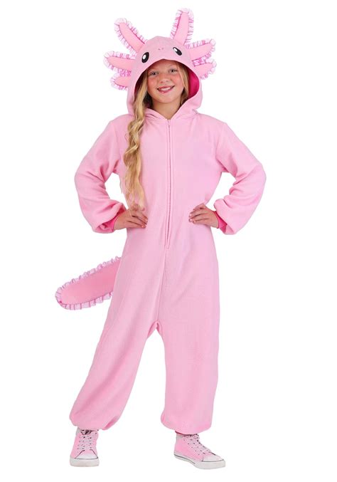 Pink Axolotl Child Costume | Animal Costumes