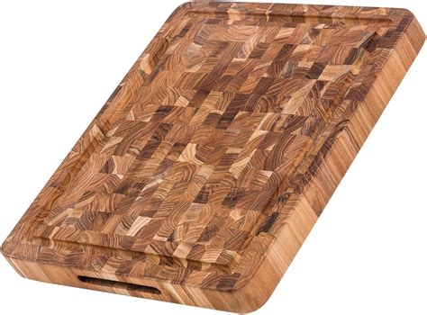 Teakhaus Butcher Block Cutting Board - Medium Thick Cutting Board with ...