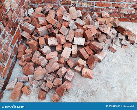 A Stack of Red Clay Bricks for Construction. Stock Image - Image of ...