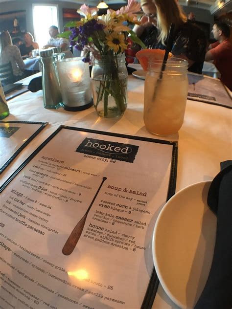 Menu at Hooked restaurant, Ocean City