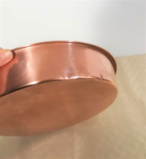 Large Copper Frying Pan Copper Baking Pan 33cm Diameter - Etsy