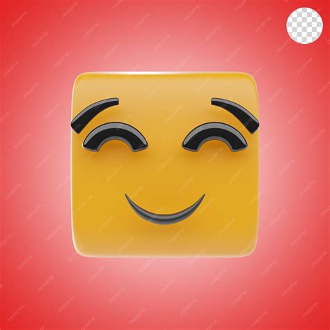 Premium PSD | Smilling face with smilling eyes emoji 3d icon and illustration