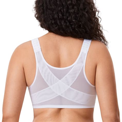 DELIMIRA Women's Front Closure Bras Posture Underwire Unlined Back ...